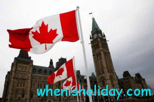 National flag of Canada Day