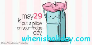 Put A Pillow On Your Fridge Day 2017