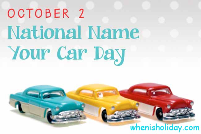 Nationaler Name-Your-Car-Day