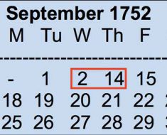 Calendar Adjustment Day 2017