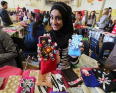 Girl shows off her handmade iPhone cases