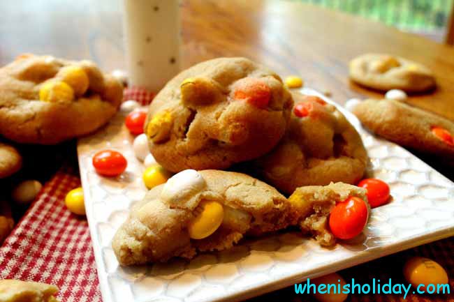Homemade Cookies with M&Ms