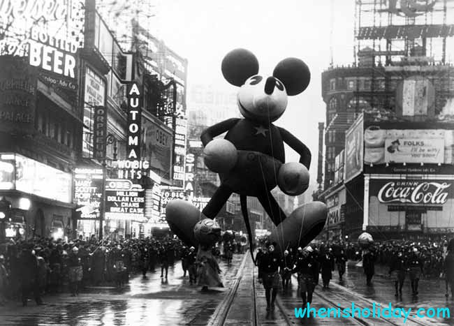 Mickey Mouse Makes His Debut at the Macy's Thanksgiving Day Parade in New York City
