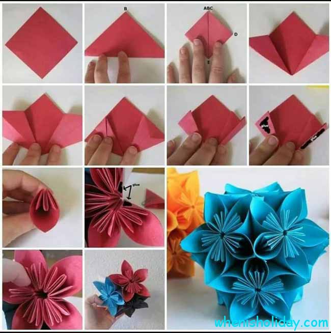 Origami-Blumenball