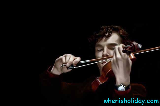 Sherlock playing violin