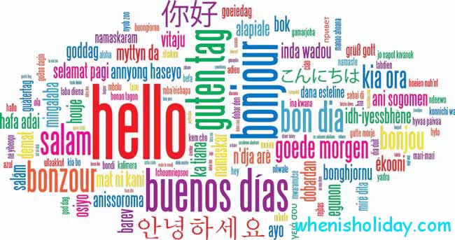 Hello in different languages