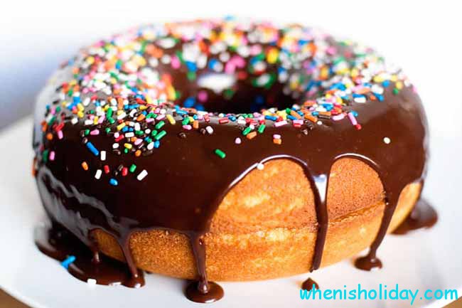 Donut with chocolate topping