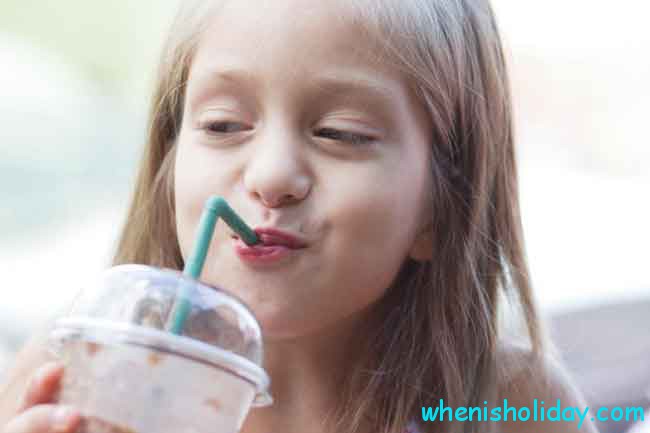 Girl drinking Milkshake