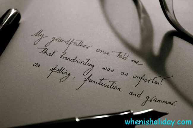 Quote about handwriting