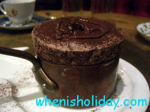Chocolate Soufflé baked