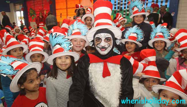 Children Celebrating Dr. Seuss Day