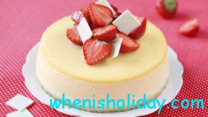 White Chocolate Cheesecake with strawberry