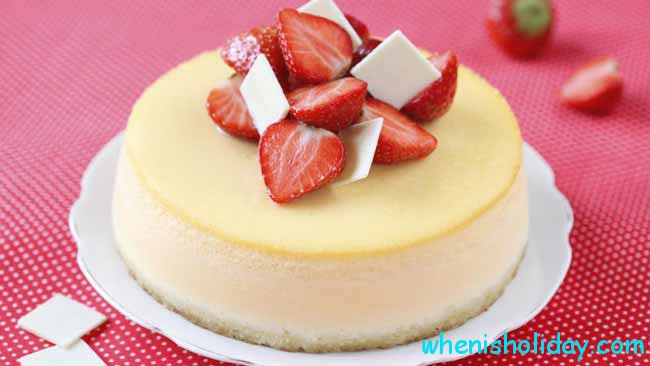 White Chocolate Cheesecake with strawberry