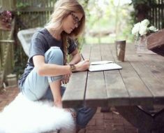 girl writing