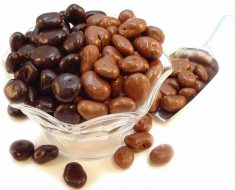 Chocolate Covered Raisins in cup