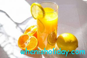 orange and lemon juice