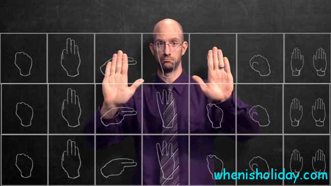 man showing asl