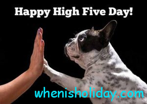 High Five with dog