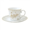 Set of cup and saucer "Golden Christmas"