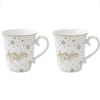 Set of two cups "Golden Christmas" 275 ml, porcelain
