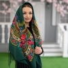 Ukrainian green folk woolen scarf Flowers of Ukraine
