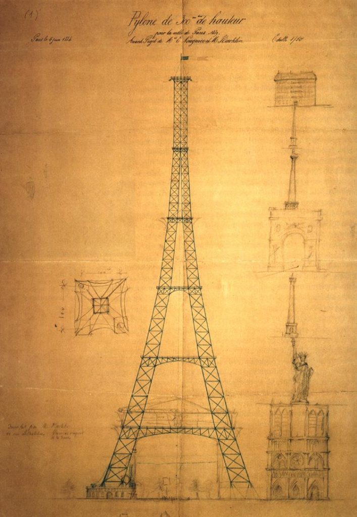 Drawing of the Eiffel Tower