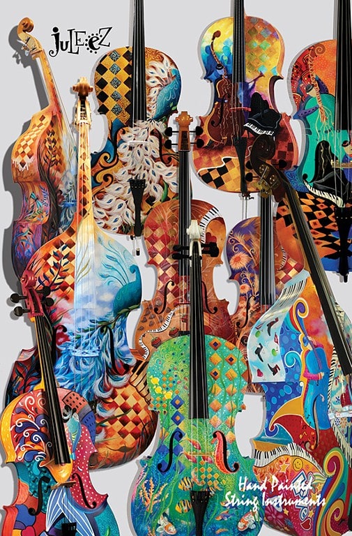 painted cellos